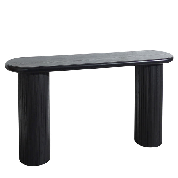 Fluted Cylinder Console Table - Black