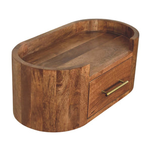 Solid Wood Valencia Curve Wall Bedside