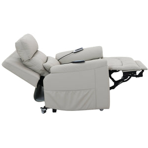 Marsha - Power Recliner With Lift & Massage - Light Gray