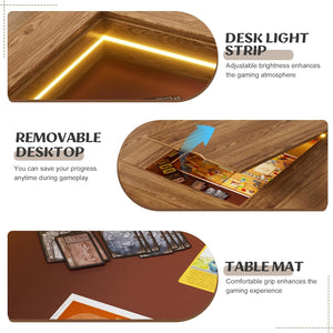Gaming Table with Removable Top for 4–6 Players