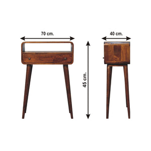 Solid Wood Chestnut Nordic Style Console Table