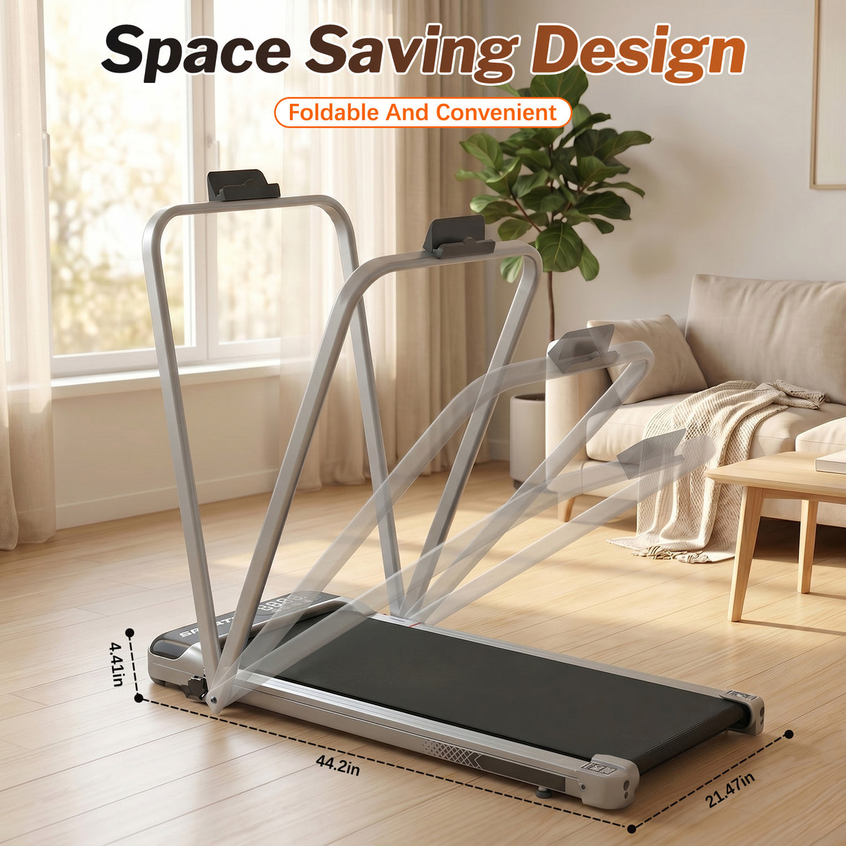 3-In-1 Under Desk Treadmill with Incline
