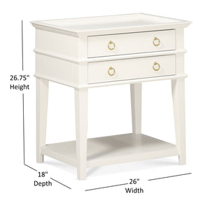 Carmona - 2 Drawer Tray Top Nightstand Pulls