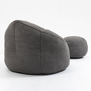 Bedding Bean Bag Sofa Chair High Pressure Foam With Footrest