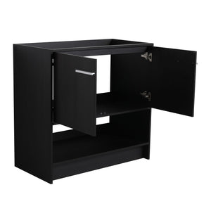 Modern Bathroom Vanity With Ceramic Sink, Freestanding Cabinet, Soft Closing Doors