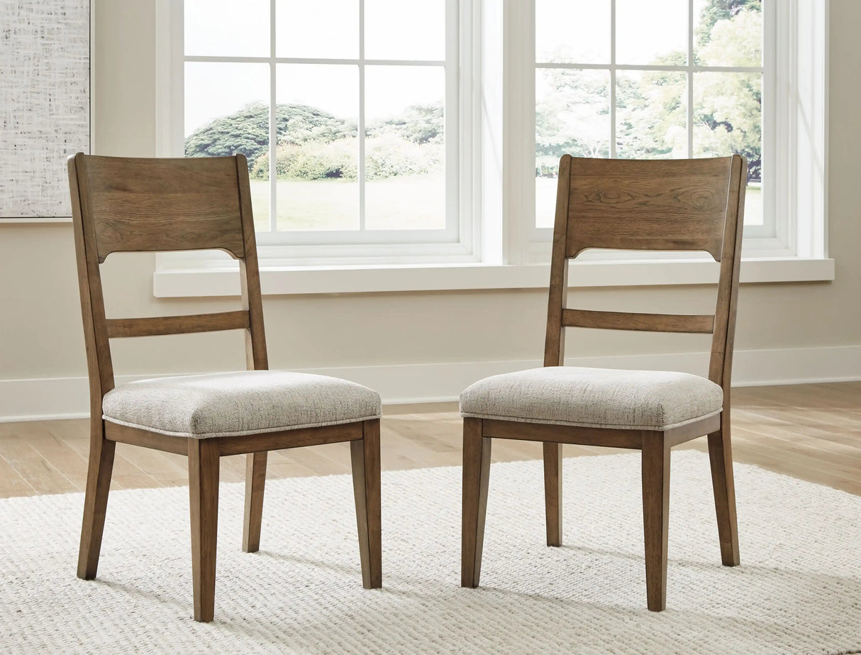 Cabalynn - Dining Uph Side Chair (Set of 2) - Oatmeal / Light Brown - Best Buy Furniture