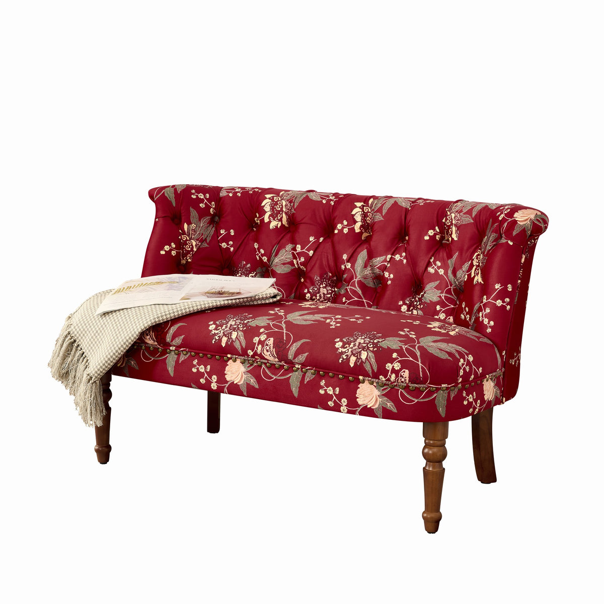 European Style Wine Red Sofa Chair