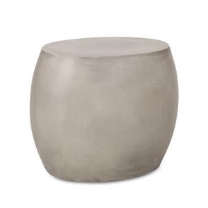 Outdoor Oval Lightweight Concrete Side Table
