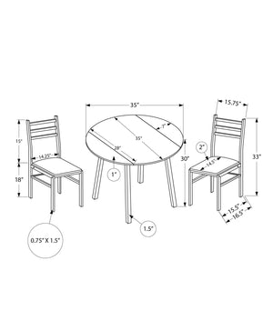 3 Pieces Dining Table Set, Small, Drop Leaf, Contemporary & Modern - Best Buy Furniture