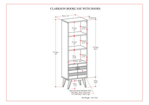 Clarkson - Bookcase With Storage - Rustic Natural Aged Brown