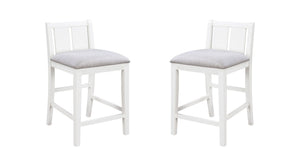 Graham - 3 Piece Small Space Counter Height Dining Table With Shelves And 2 Chairs (Set of 3)
