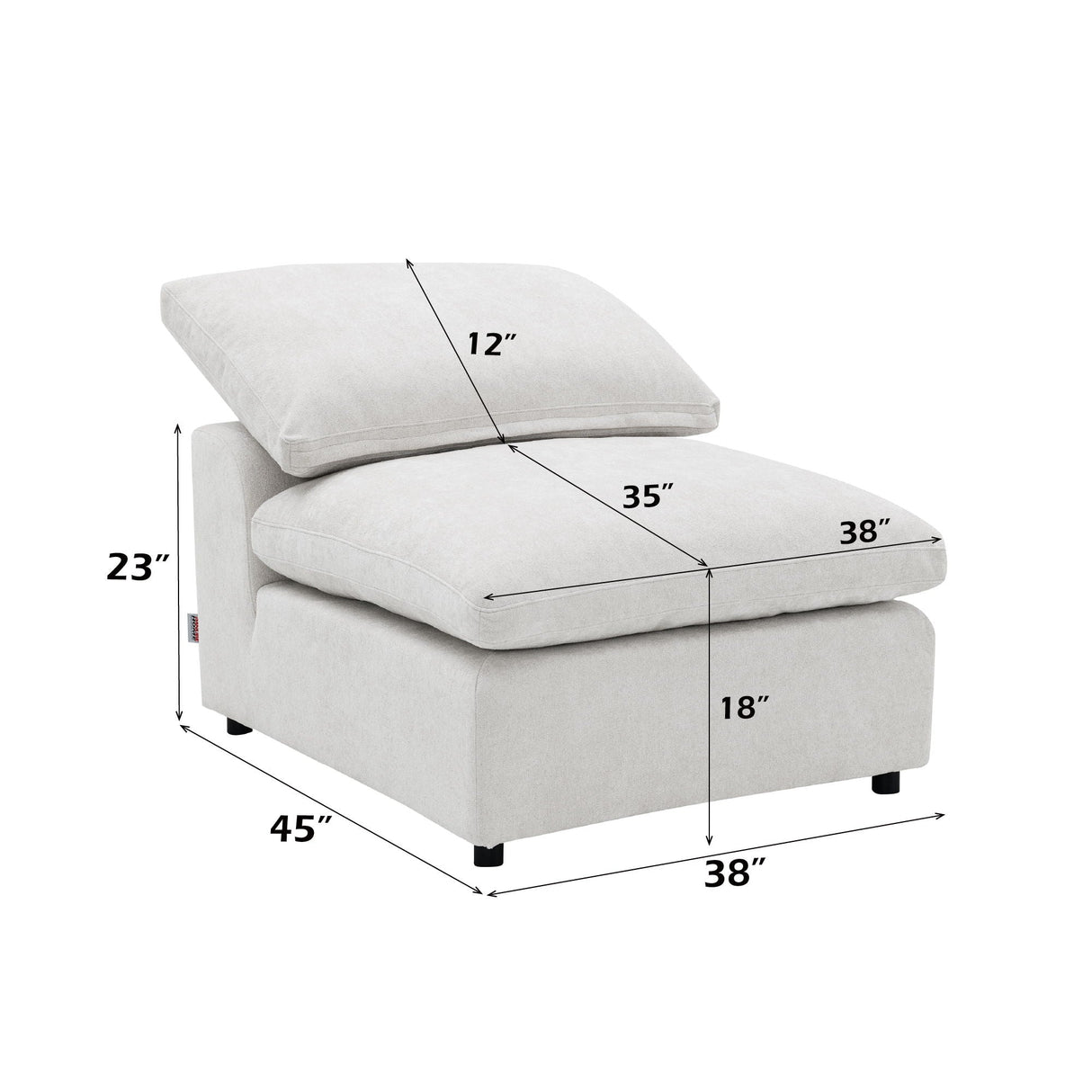 Naveen - 6 Piece Modular Sectional - Ivory - Best Buy Furniture