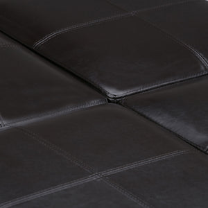 Avalon - Square Coffee Table Storage Ottoman - Tanners Brown