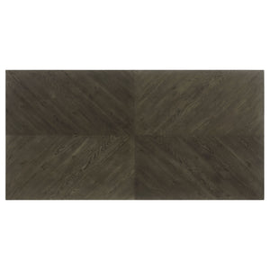 Glenmoor - Rectangular Dining Table With Geometric Double Pedestal Base - Dark Gray