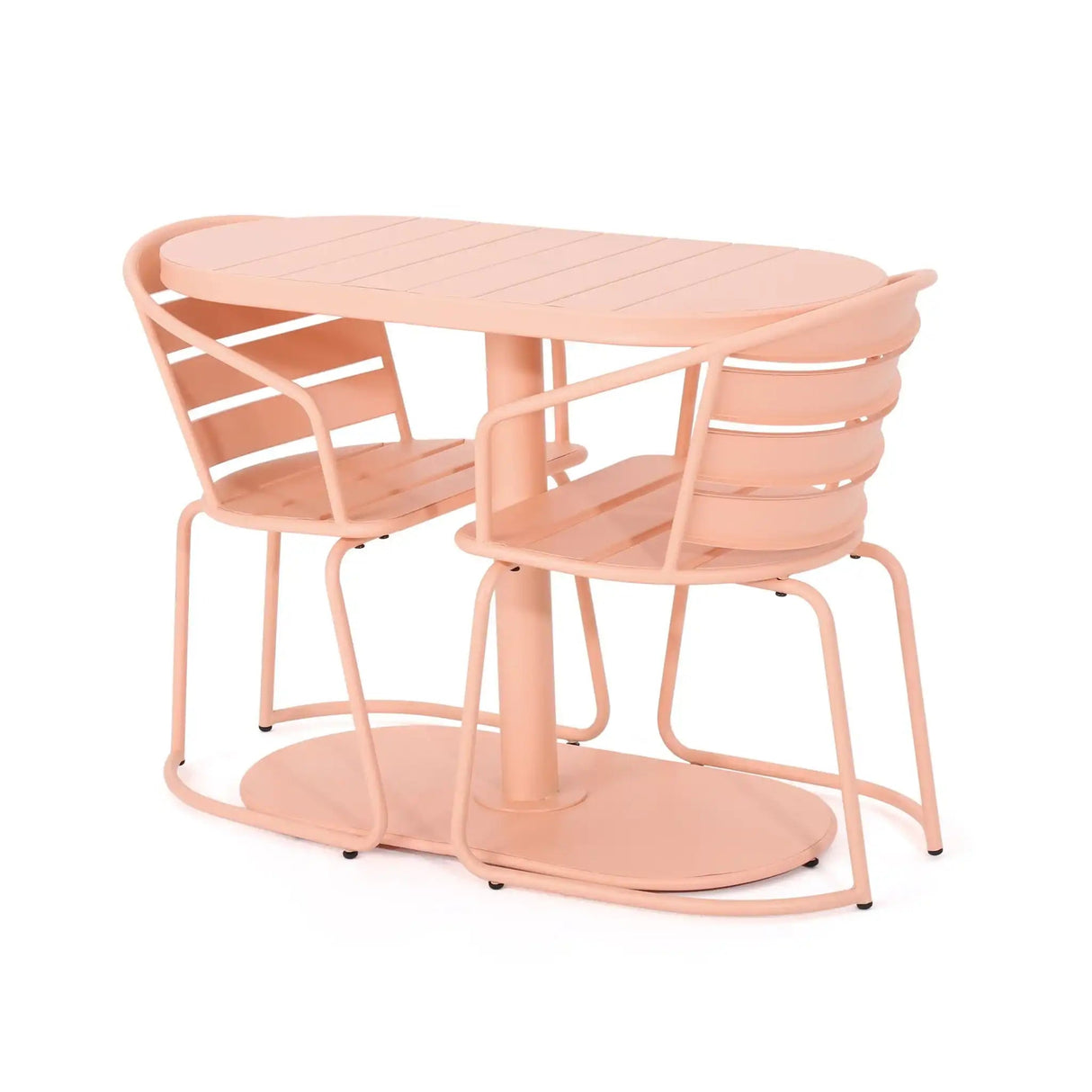 3 Piece Elegant Outdoor Bistro Set With 2 Chairs And Oval Table - Best Buy Furniture