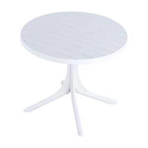 4 Piece Set Of Modern Striped Color Blocking Single Chairs With Round Table