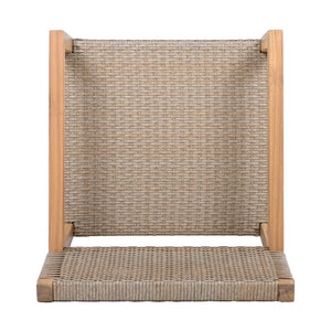 Outdoor Dining Chairs For Patios, Gardens (Set of 2) - Light Brown Multi / Light Teak