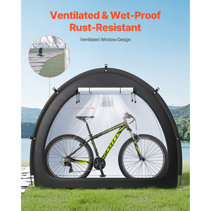 Outdoor Bike Storage Tent Fan-Shaped Waterproof Bike Tent for 4 to 5 Bikes
