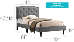 Button Tufted Bed Charming For Cozy Spaces