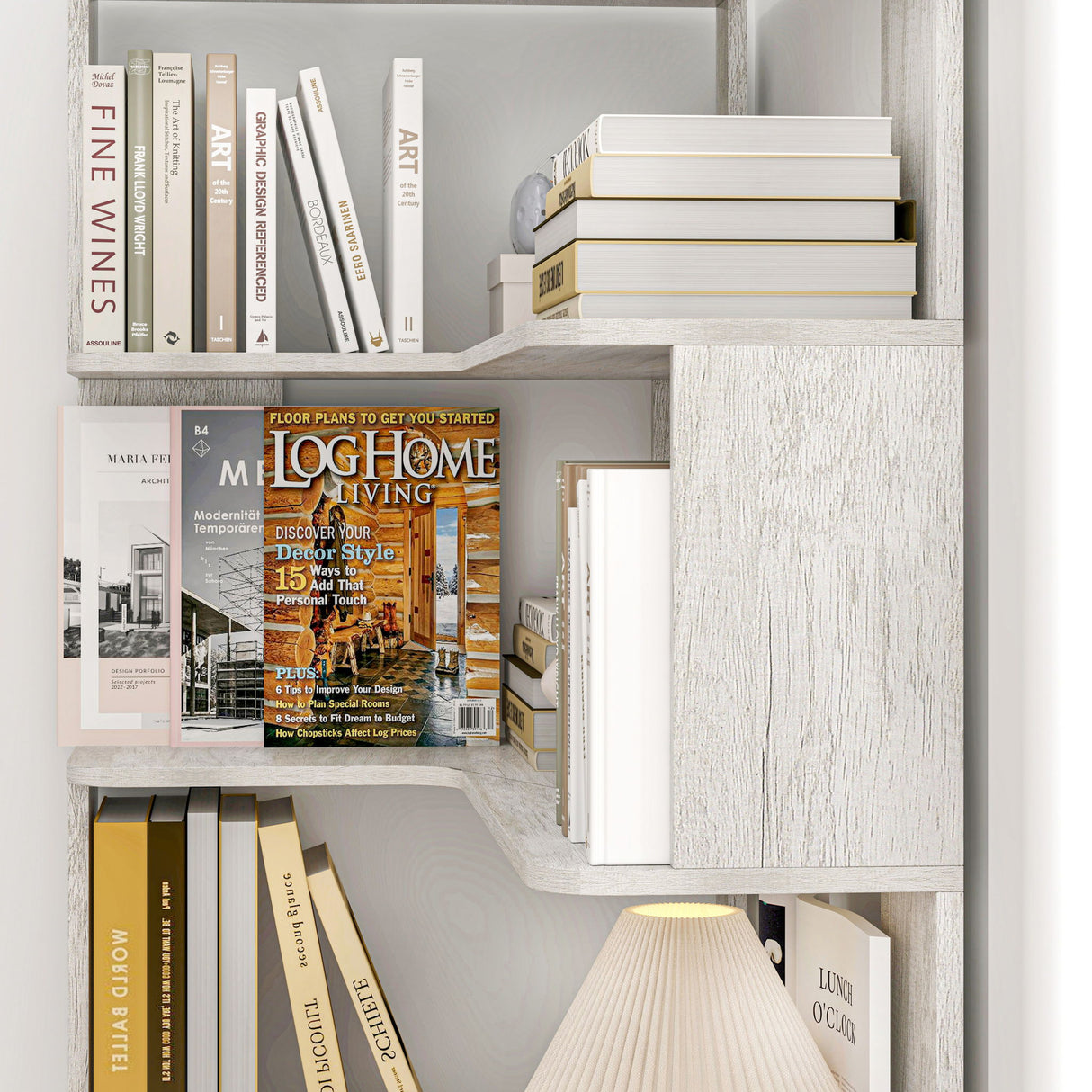 L-Shaped Corner Bookshelf