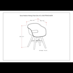 Kona - Outdoor Dining Chair In Plastic (Set of 2)