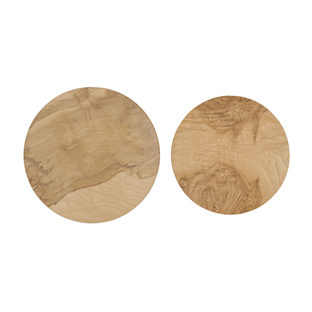 Set of 2 Textured Wood Box