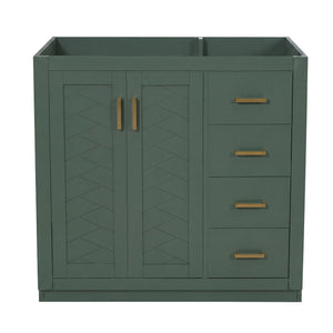 Retro Style Bathroom Vanity, 3 Drawers & Soft Closing Doors