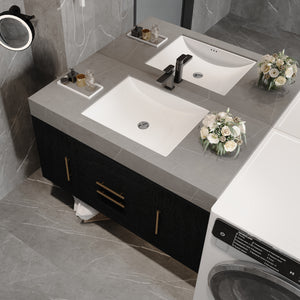 39.4 Inches Single Contemporary Floating Bathroom Vanity