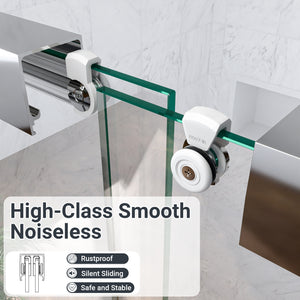 Semi-Frameless Double Sliding Shower Door