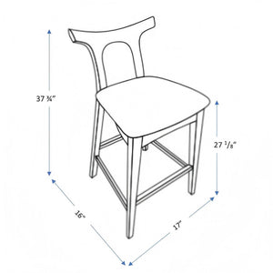 Hester - Upholstered, Square Bar Chair (Set of 2)