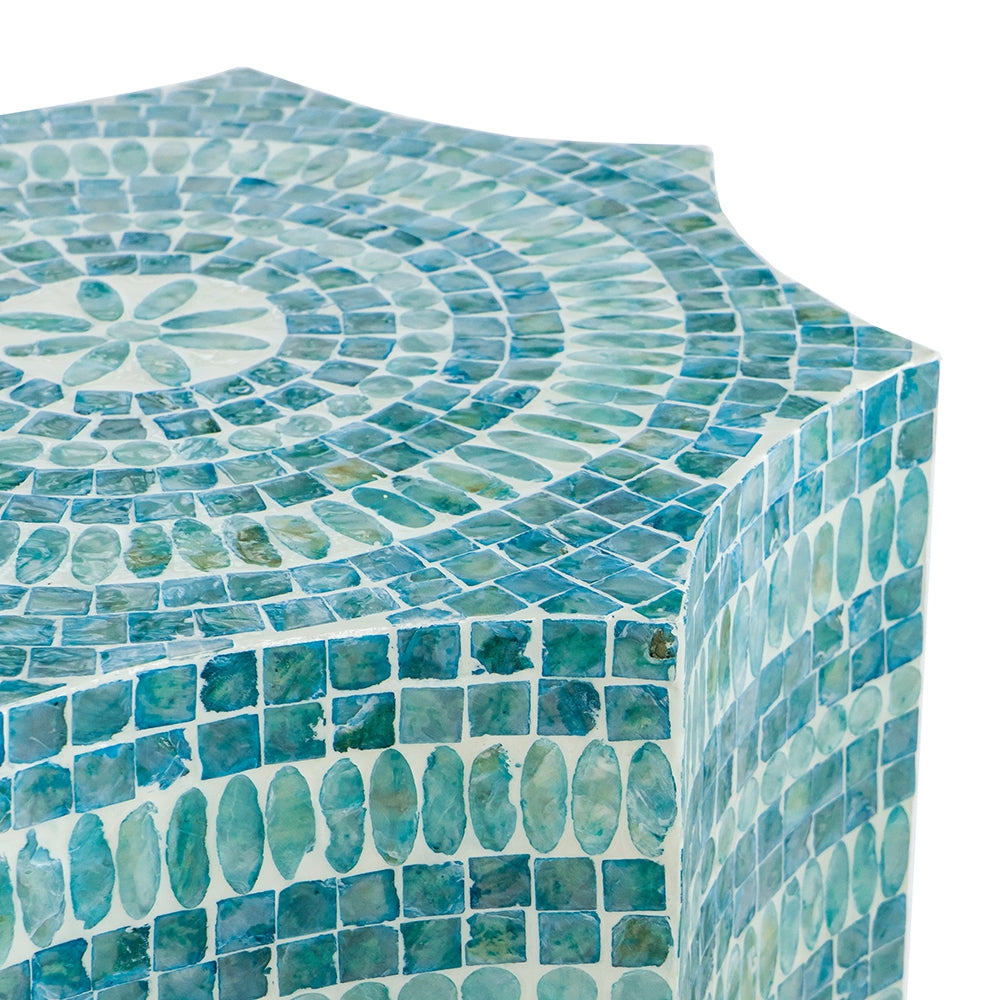17x17x20" Capiz Design Stool
