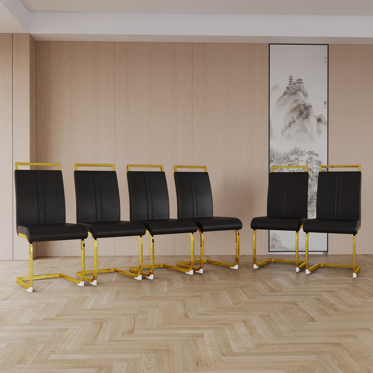 Side Dining Room Chair, Padded Seat High Back