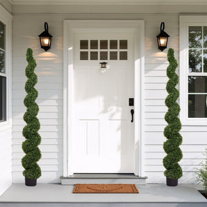 Artificial Outdoor UV Resistant Plastic Boxwood Topiary Spiral Tree