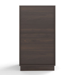 Tilt Out Trash Can Cabinet With Wave Textured Drawer & Pull Out Bin