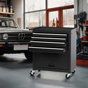 4-Drawer Rolling Tool Chest Cabinet with Wheels