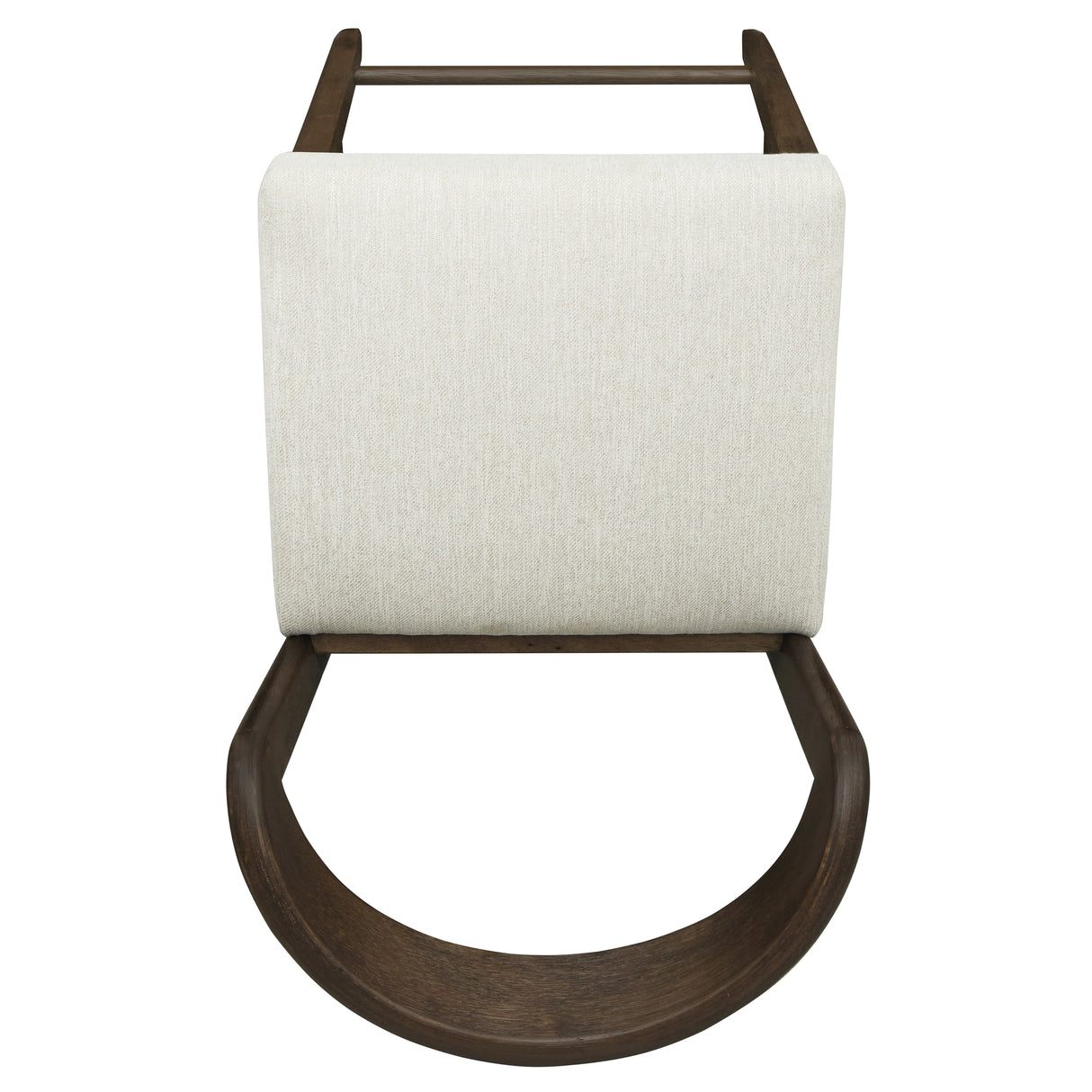 Solid Rubber Wood Counter Stools (Walnut + Beige) Set of 2
