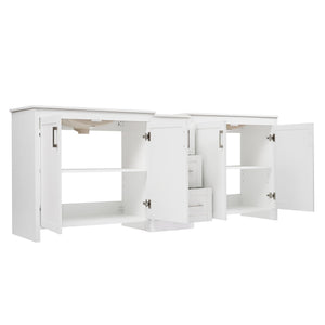 Double Sink Bathroom Vanity With Quartz Countertop