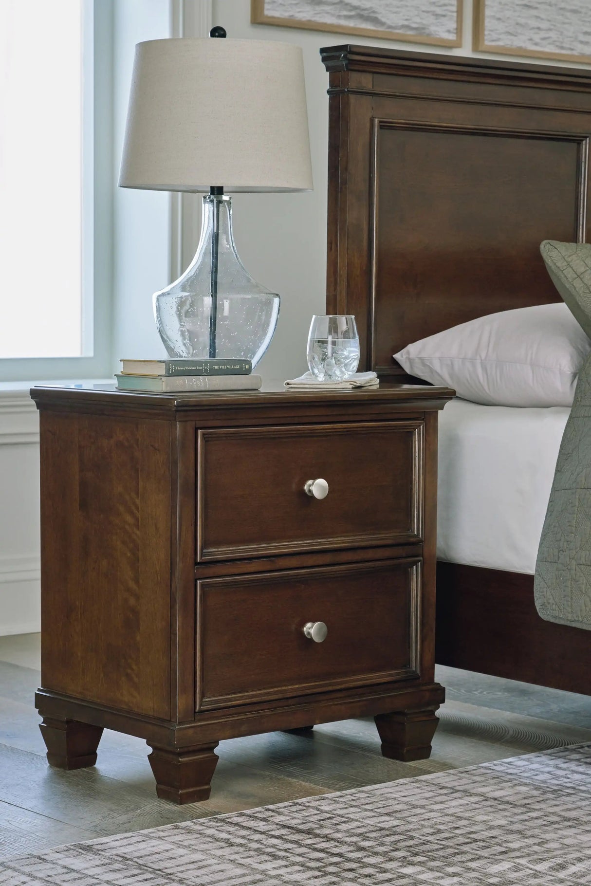 Danabrin - Two Drawer Nightstand - Brown - Best Buy Furniture