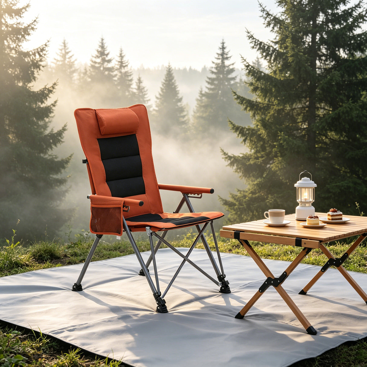 5-Position Adjustable Reclining Camping Chair