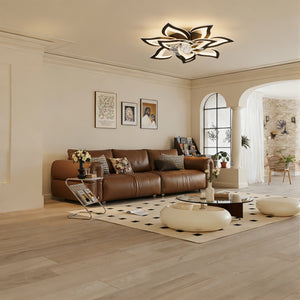 Modern Ceiling Fan with Lights Remote Control, 10 PCS Blades, 32"