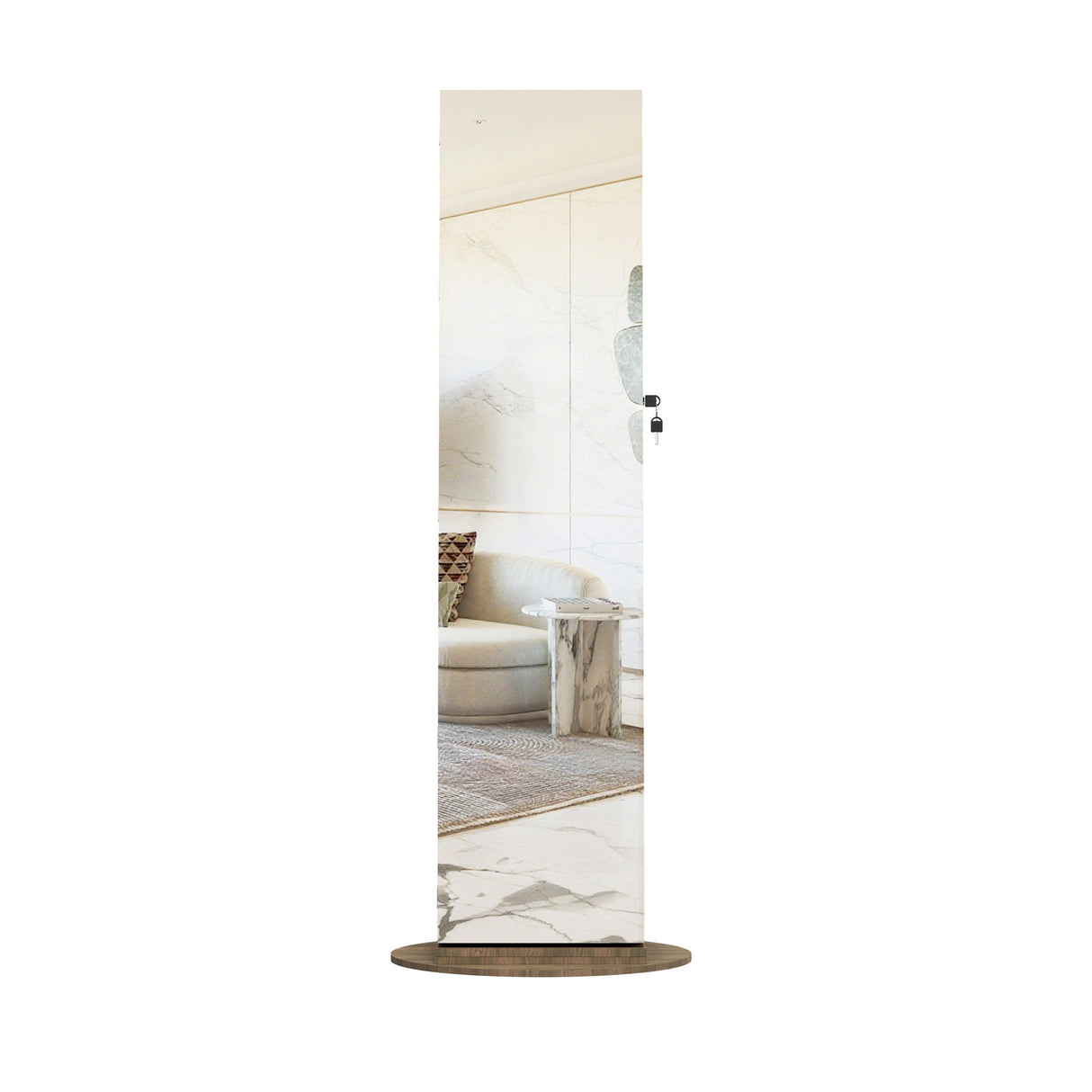 Swivel Jewelry Cabinet With Full Length Mirror