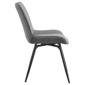 Tufted Swivel Dining Chairs (Set of 2) - Gray