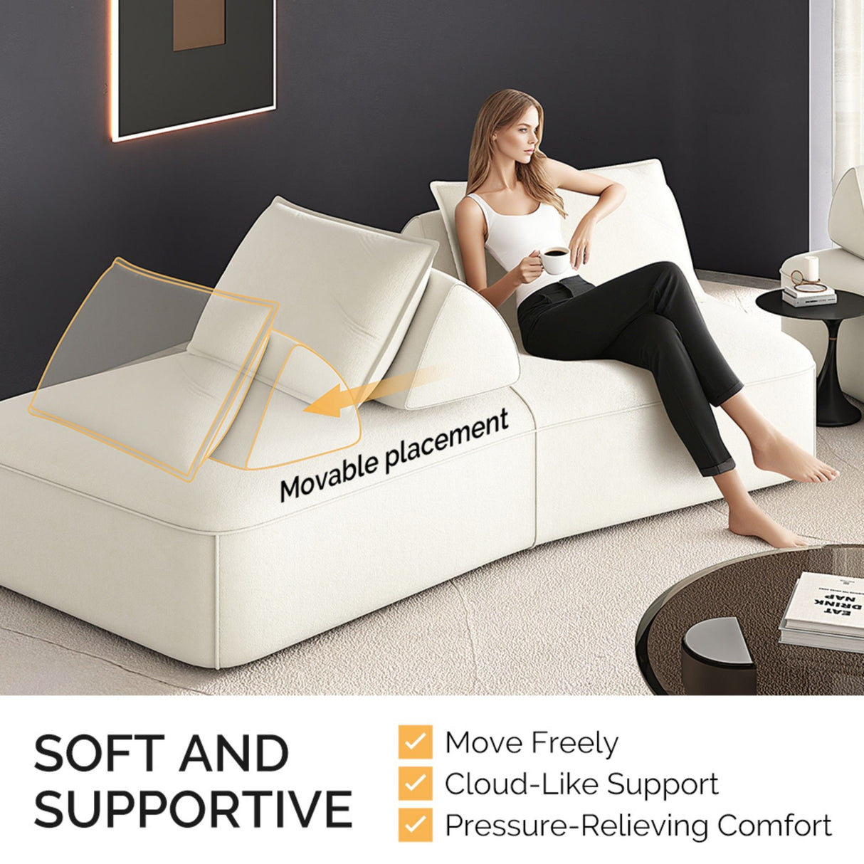 Modern Luxury Oversized Modular Sectional Sofa Set