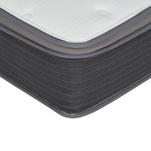 12'' Hybrid Mattress In A Box, Plush Gel Memory Foam Mattress Top With Pocket Coil Base - Gray / White - Queen