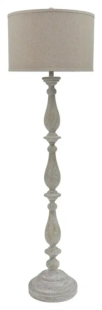 Bernadate - Poly Floor Lamp - Whitewash - Best Buy Furniture
