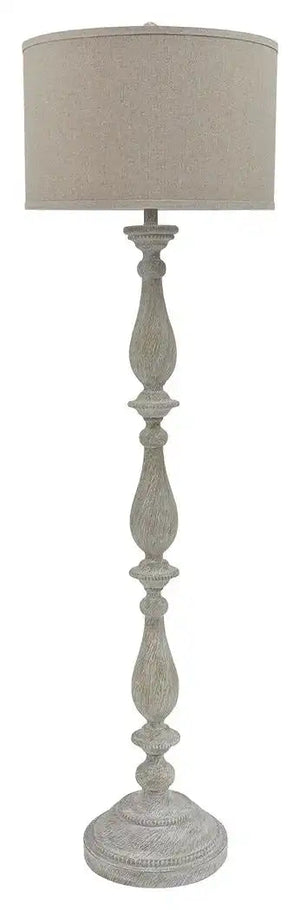 Bernadate - Poly Floor Lamp - Whitewash - Best Buy Furniture