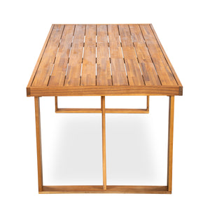 7 Piece Acacia Wood Outdoor Dining Set with Cushions