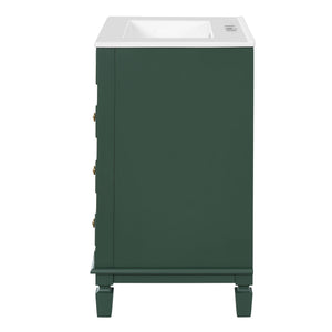 Bathroom Vanity With Sink, Compact Cabinet & 2 Drawers And Adjustable Shelf