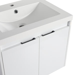 24" Bathroom Vanity With Resin Sink