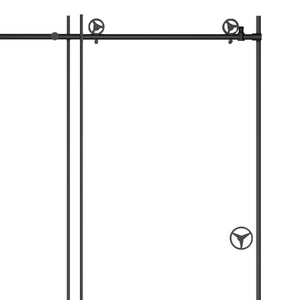 60" W x 76" H Sliding Frameless Shower Door in Matte
